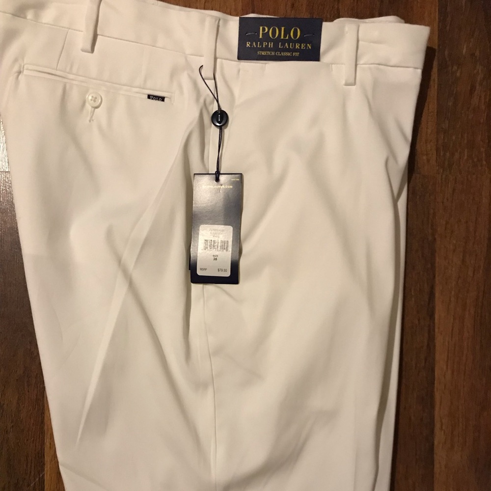 White golf shorts